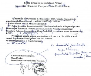 Analfabeții, Sadoveanu și banii Consiliului Județean