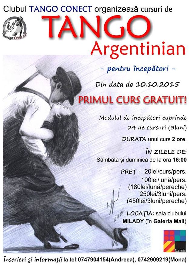 Cursuri de tango argentinian pentru începători la Piatra Neamț