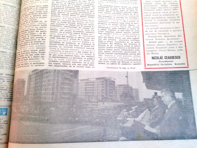 Ceaușescu în Neamț: Vizita din 1975