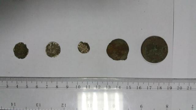 Căuta tuburi de cartușe și a găsit monede medievale și unelte