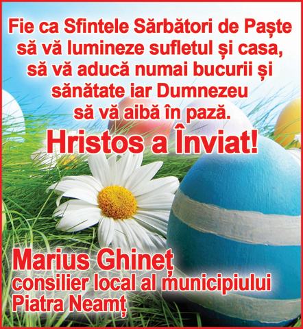 Mesaje de Paște din partea consilierilor locali Piatra Neamț, ZCH NEWS - sursa ta de informații