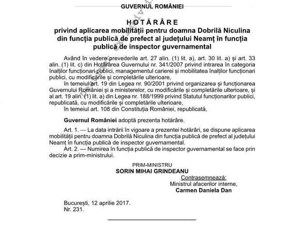 Oficial: Județul Neamț fără prefect cu acte-n regulă