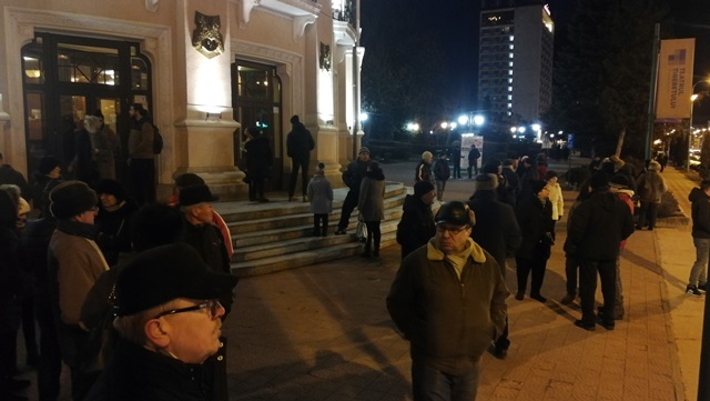 Protest timid  la Piatra Neamț.  Galerie foto