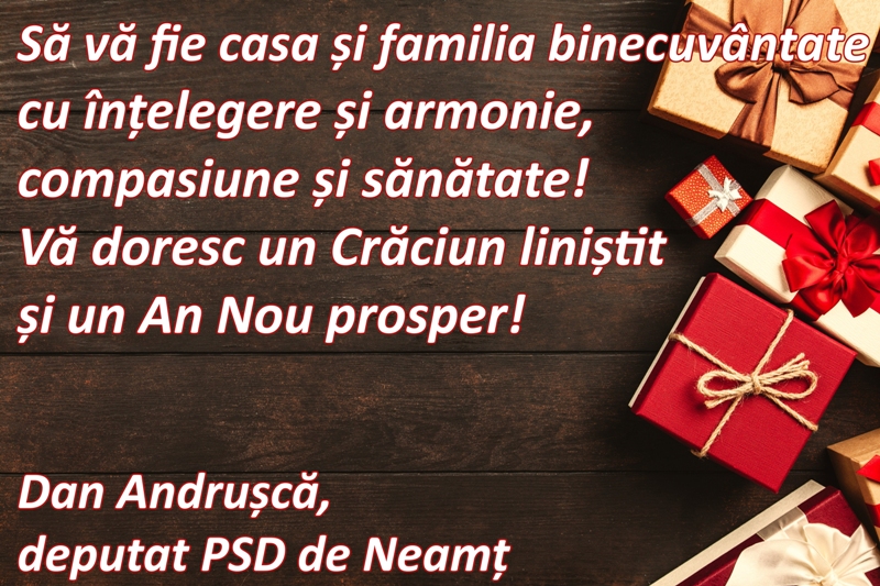 PSD Neamț urează Sărbători fericite