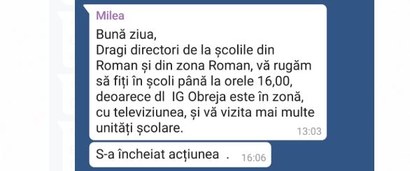 actiune finalizată