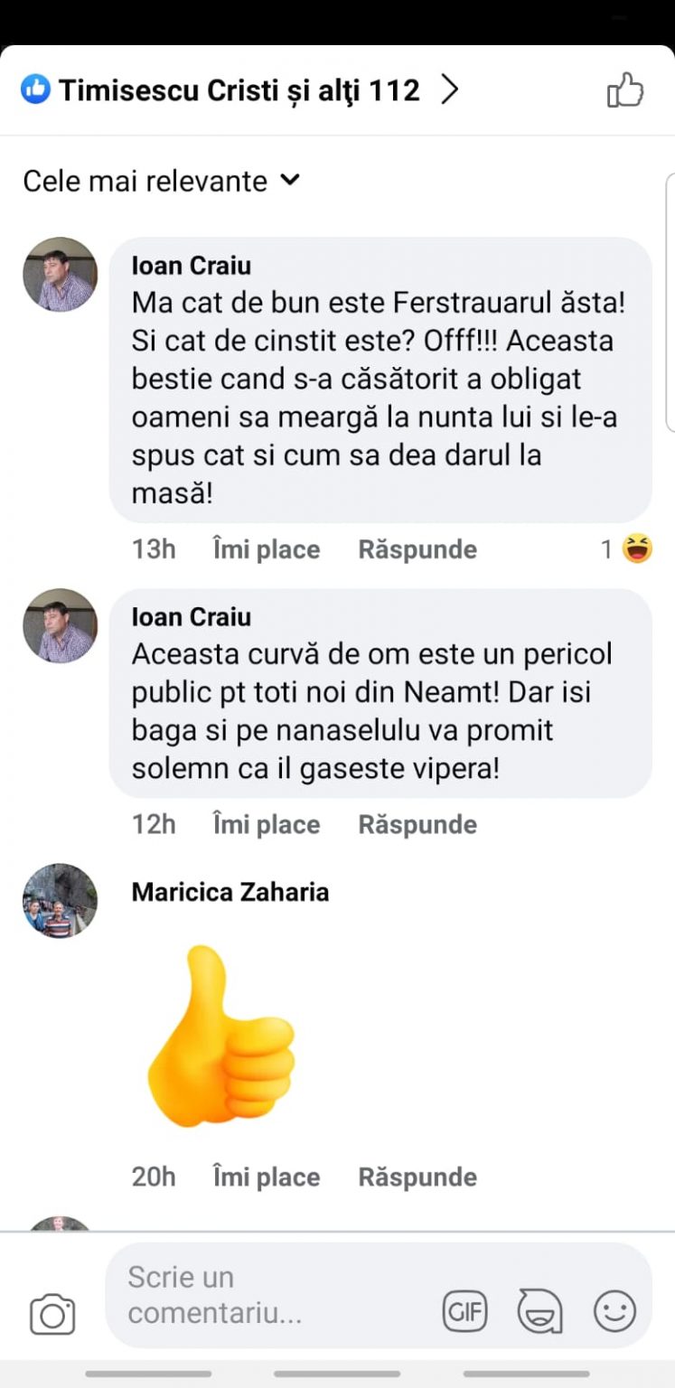 Drăgălășenii pe Facebook: personaj cunoscut din Târgu Neamț, amenințări la adresa unui poliţist de la Rutieră comentariu 2 - Drăgălășenii pe Facebook: personaj cunoscut din Târgu Neamț, amenințări la adresa unui poliţist de la Rutieră