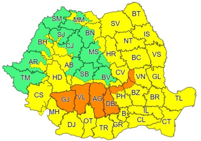 Continuă seria avertizărilor meteo pentru județul Neamț