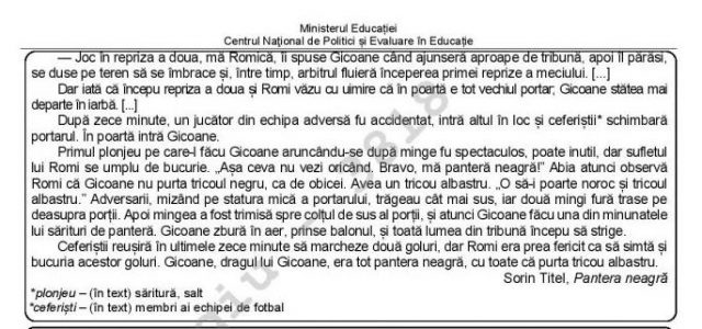 Evaluare națională: Ce subiect au avut de rezolvat elevii la română