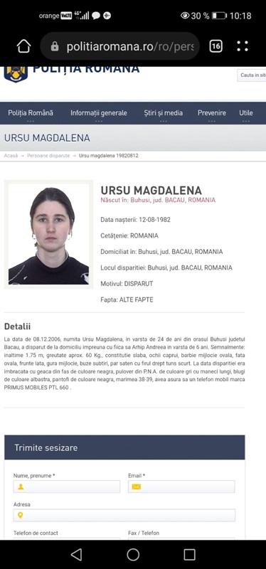 Târgu Neamț: Suspectul în cazul dublei crime arestat, săpăturile pentru găsirea corpului Magdalenei Ursu continuă