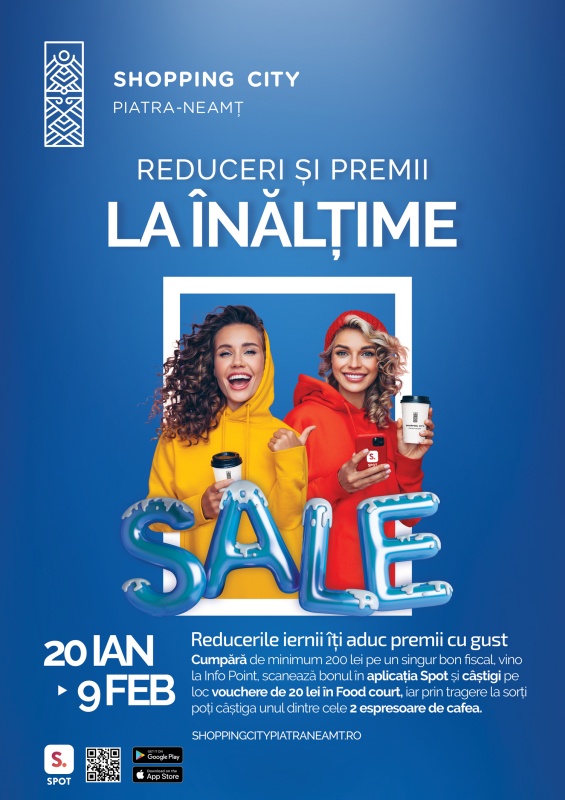 Shopping City Piatra-Neamț dă startul campaniei de iarnă, cu reduceri de până la 50% și premii pentru toți utilizatorii aplicației SPOT