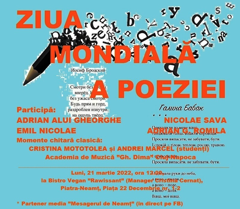 Ziua Mondială a Poeziei la Piatra Neamț