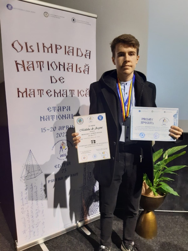 Festivitate de premiere Olimpiada națională de matematică, Piatra Neamț, 2022. Elevi de la Roman Vodă pe podium