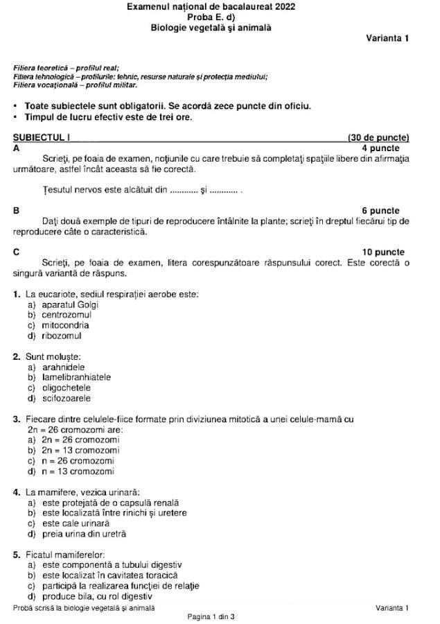 Biologie vegetala si animala 1