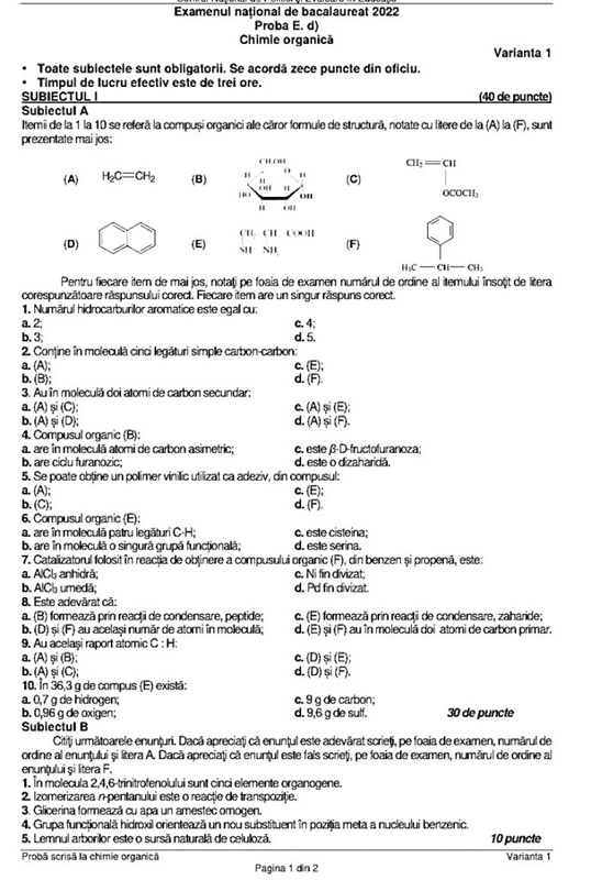 Chimie organica 1