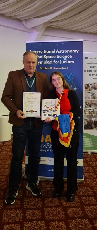 Aur pentru rareșista Ilinca Sandu la Olimpiada Internațională de Astronomie și Științele Spațiului