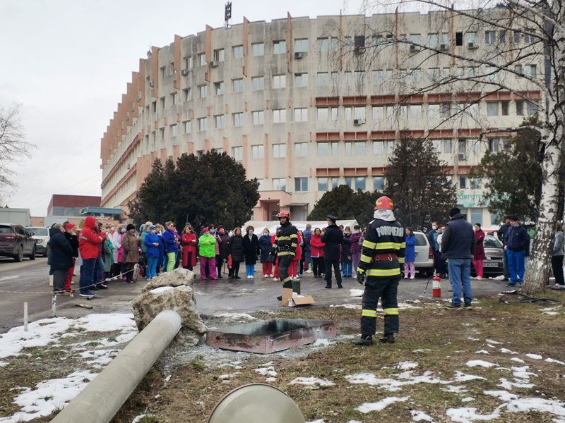 VIDEO. Incendiu cu victimă la Spitalul Județean Neamț &#8211; exercițiu ISU