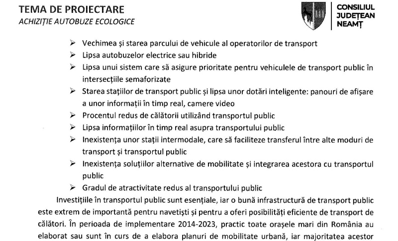 CJ Neamţ vrea alte 18 autobuze electrice prin PNRR