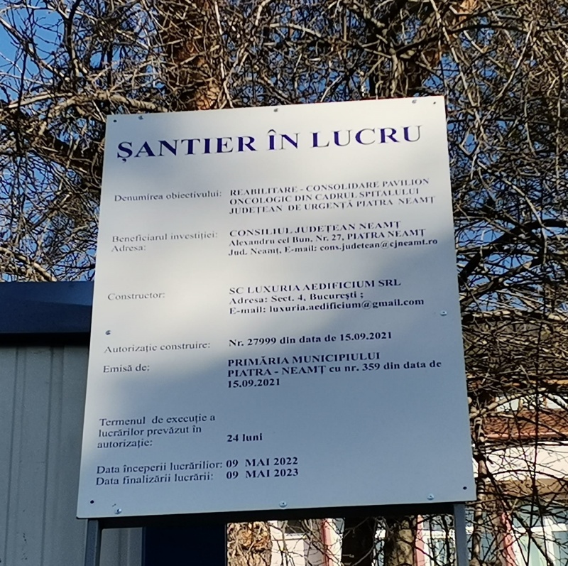 VIDEO. Spitalul Județean: Lucrările la secția Oncologie blocate, pericol de reziliere a contractului. WhatsApp Image 2023 02 23 at 13.33.49