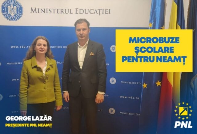 George Lazăr, președinte PNL Neamț, discuție importantă cu Ligia Deca, Ministrul Învățământului
