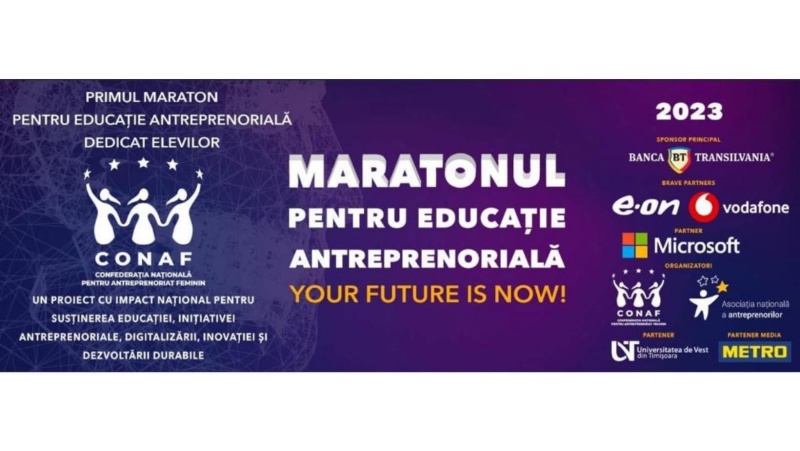 CONAF NEAMȚ invită  la evenimentul &#8220;Maraton pentru Educaţie Antreprenorială Your Future is Now!”
