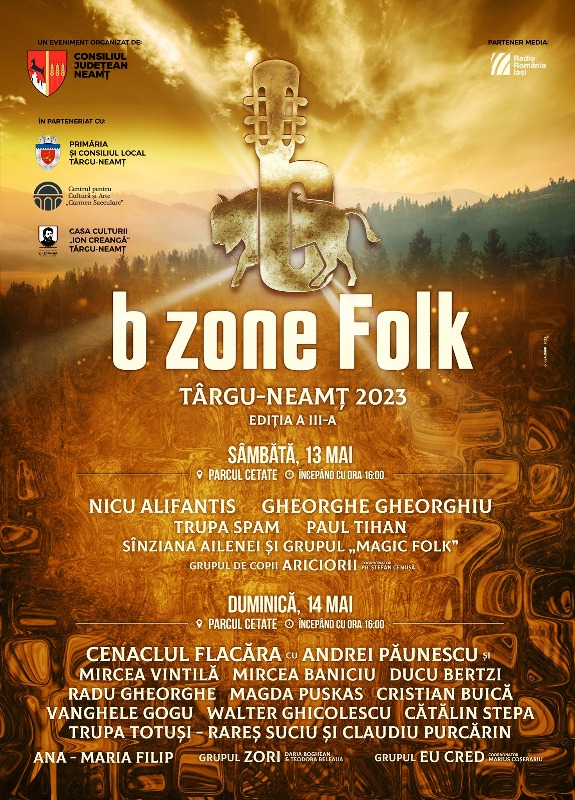 „B zone folk România“ la Cetatea Neamț în zilele de 13 și 14 mai