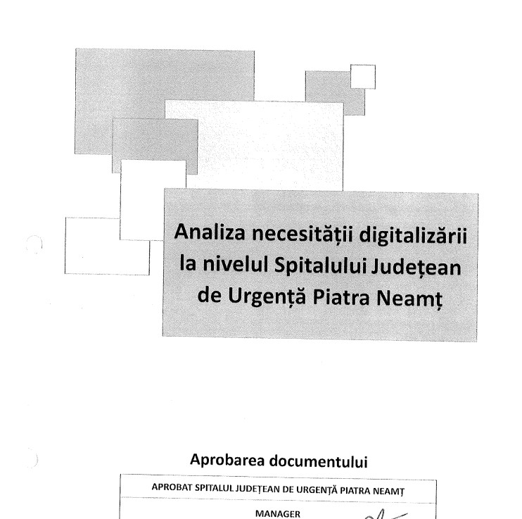 CJ Neamț vrea digitalizare de 900.000 euro la Spitalului Județean Neamț