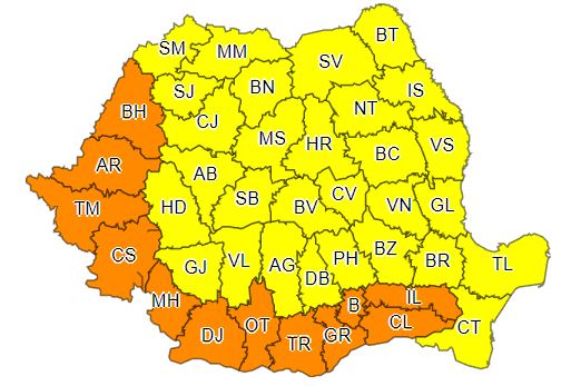 Cod galben de caniculă în Neamț &#8211; temperaturi de peste 33 de grade Celsius