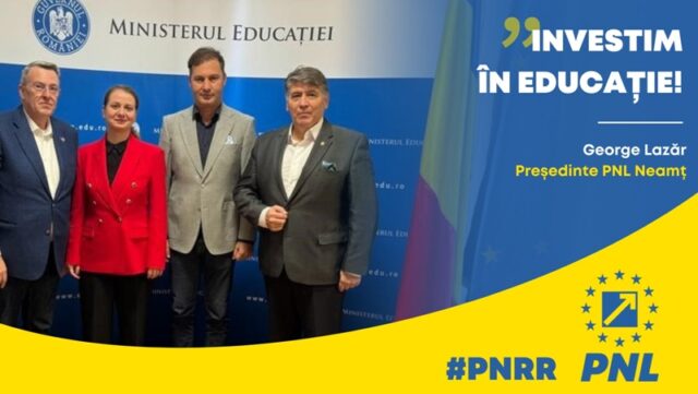George Lazăr, președinte PNL Neamț: „Stadiul proiectelor PNRR din sistemul de educație din Neamț”
