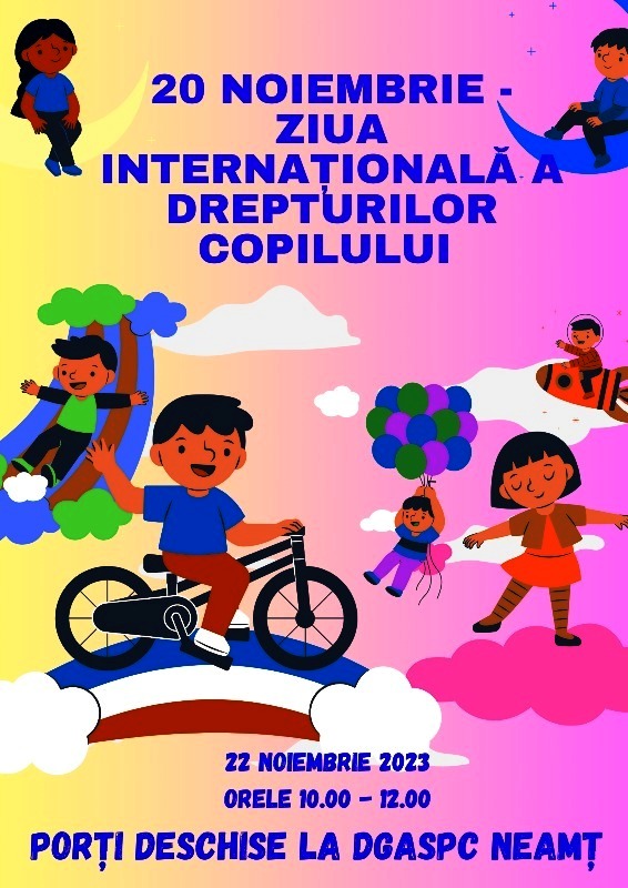 20 noiembrie &#8211; Ziua Internațională a Drepturilor Copilului marcată la DGASPC Neamț