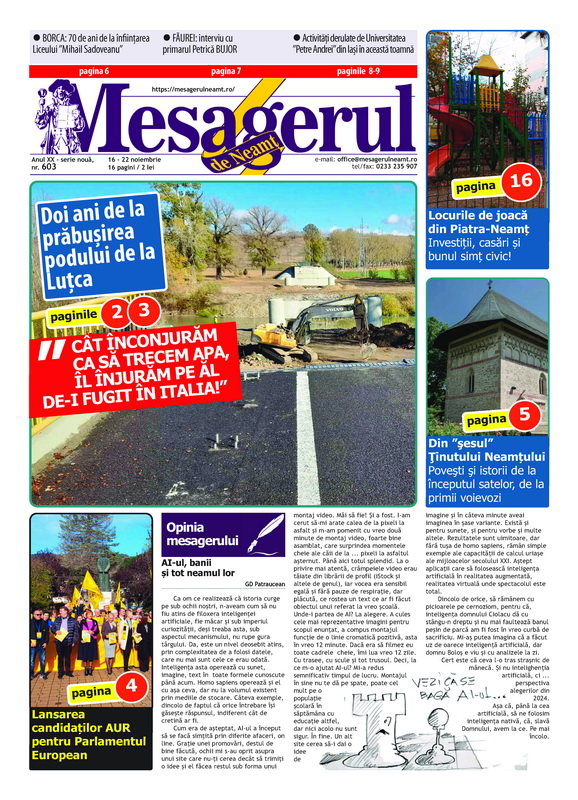 mesagerul 603 pagina 1