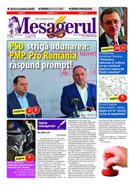 MESAGERUL 610 PAGINA 1