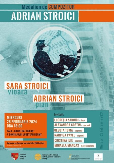 Sărbătoare muzicală la Piatra-Neamț: Medalion dedicat compozitorului Adrian Stroici