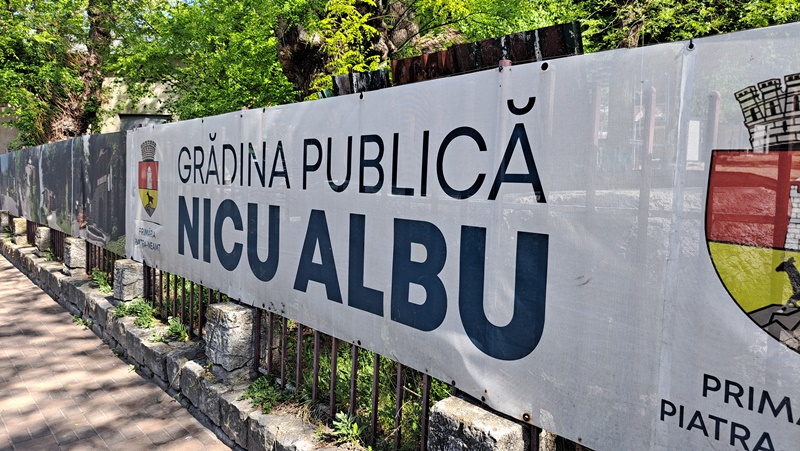 VIDEO. FOTO. Piatra Neamț. Stadiul lucrărilor la Grădina Publică Nicu Albu