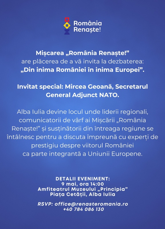 Recital de forță cu Mircea Geoană, la Alba Iulia, de 9 Mai