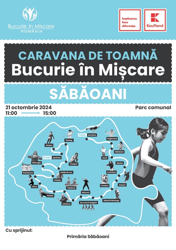 “Caravana de Toamnă - Bucurie în Mișcare” ajunge astăzi la Săbăoani