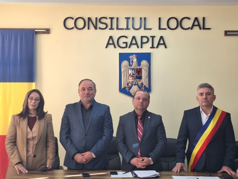Ceremonie de învestire a primarului și noului consiliu local din Agapia