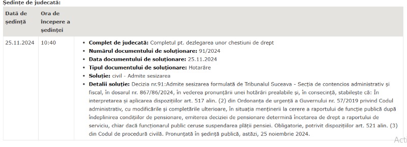 Curtea Supremă a decis: pensionarii nu mai pot lucra în sistemul public cumulând pensia cu salariul