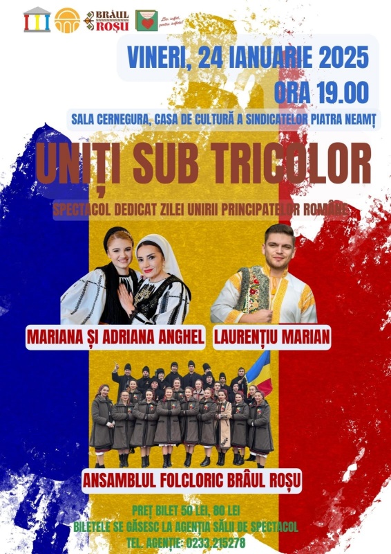 Afiș spectacol „Uniți sub tricolor”