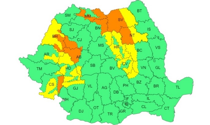 Avertizare de viscol și vânt puternic în Neamț