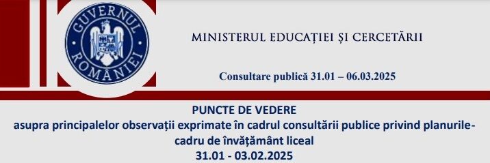 Statutul Istoriei și Geografiei în noile planuri-cadru pentru liceu va fi reanalizat