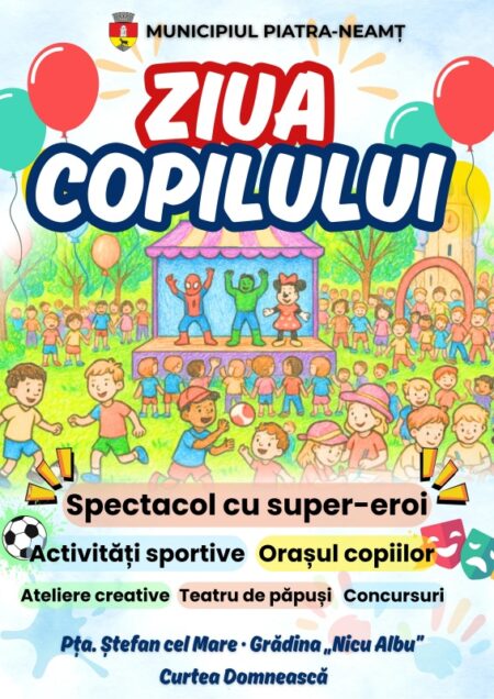 1 Ziua Copilului afis fata