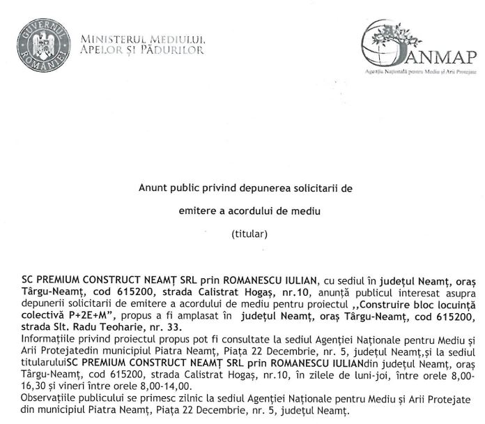 Anunt mediu