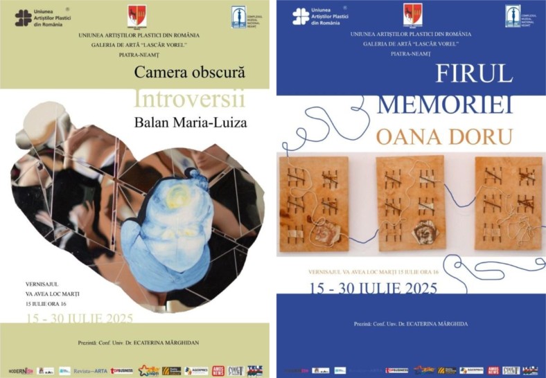 Dublă expoziție de artă la Galeriile „Lascăr Vorel”