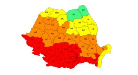 Coduri colorate de vijelii și caniculă în Neamț_