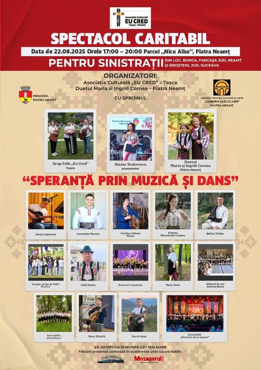 Afiș spectacol caritabil
