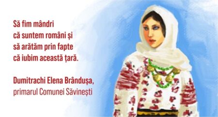 Primarul comunei Săvinești, Dumitrachi Elena Brândușa: „Să fim mândri că suntem români!” Dumitrachi Elena