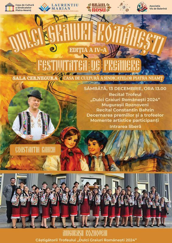 Două zile dedicate folclorului și tinerelor talente. Festivalul-Concurs „Dulci Graiuri Românești” la Piatra Neamț 2f30b64c 16ad 4839 907d 470b5a67b1f4
