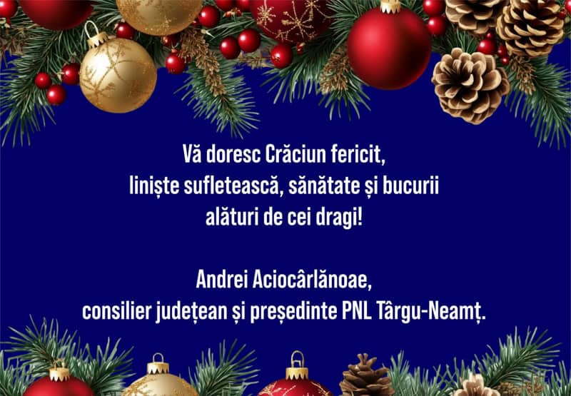Urări de Crăciun din partea oamenilor politici din Neamț