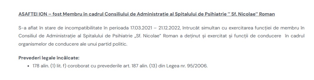 Modelul Asaftei deschide drumul spre o altă posibilă incompatibilitate în Consiliul Județean: consilierul liberal Lucian Blaga 1 asaftei