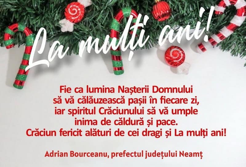 Urări de Crăciun din partea oamenilor politici din Neamț